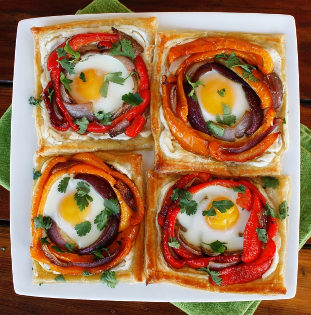 Roasted Bell Pepper and Egg Breakfast Pastries
